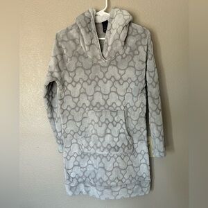 Disney Mickey Mouse Women's Fleece Plush Hooded Robe Soft Faux Fur Sz S